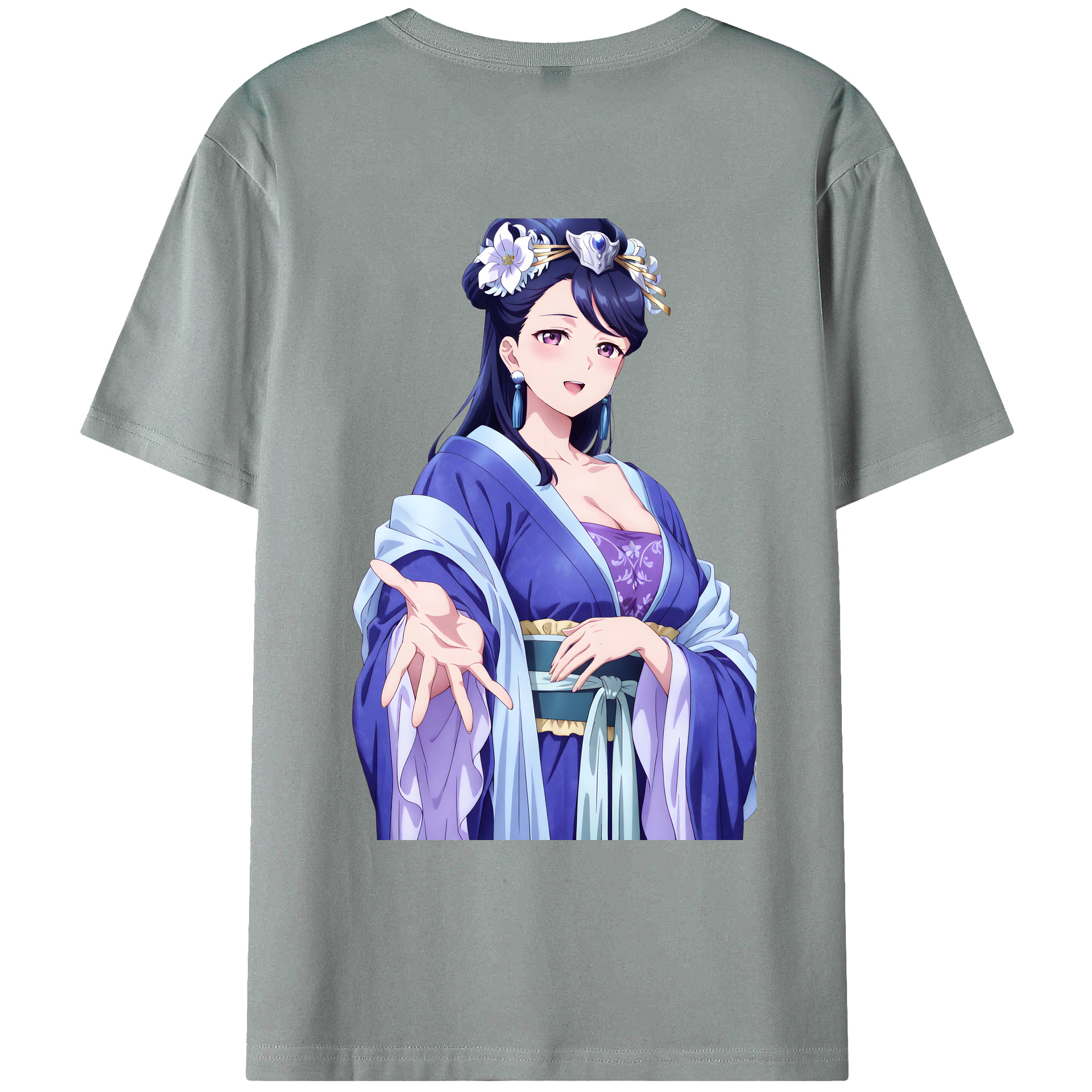 （画像用） 薬屋のひとりごと The Apothecary Diaries 綿100％ メンズ半袖Tシャツ（バックプリント） 通気性